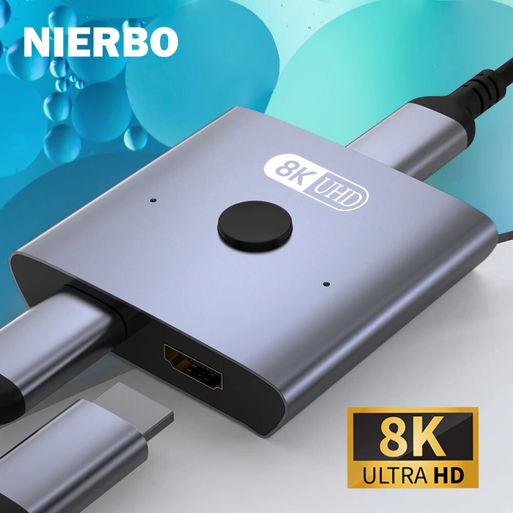 Hdmi Cable 2.1 - NIERBO 8K Dwukierunkowy rozdzielacz HDMI 2.1