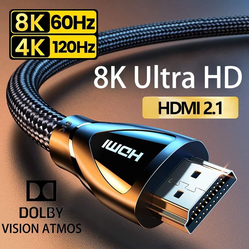 Hdmi Cable 2.1 - Kabel 2.1 kompatybilny z HDMI Ultra