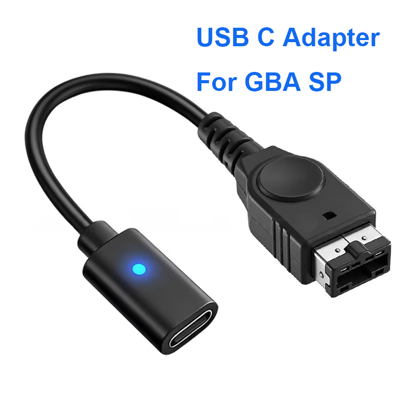 Gaming Console Nintendo - Czarny adapter USB-C do ładowania o