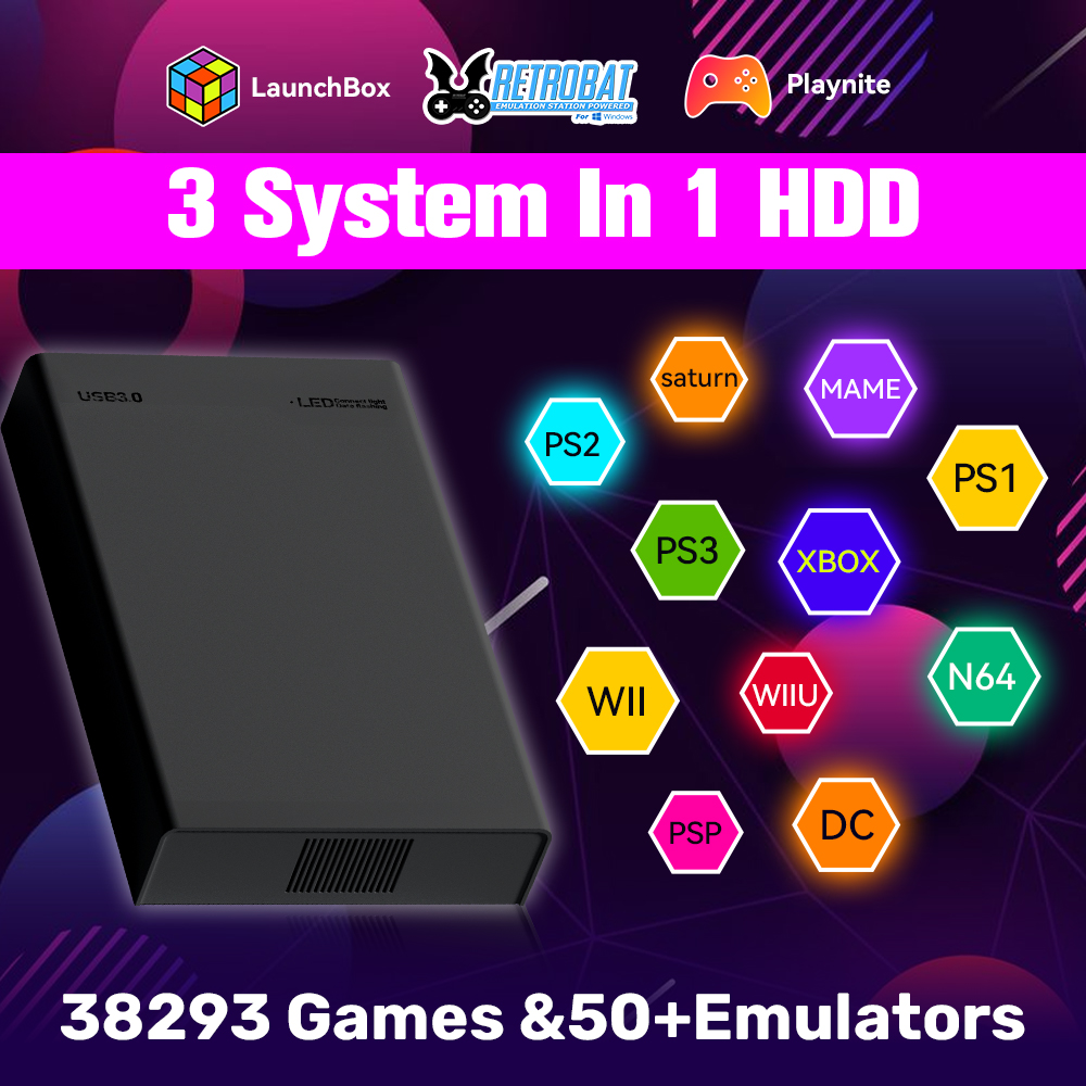 Gaming Console Os - 500G Retro Gaming HDD Konsola do