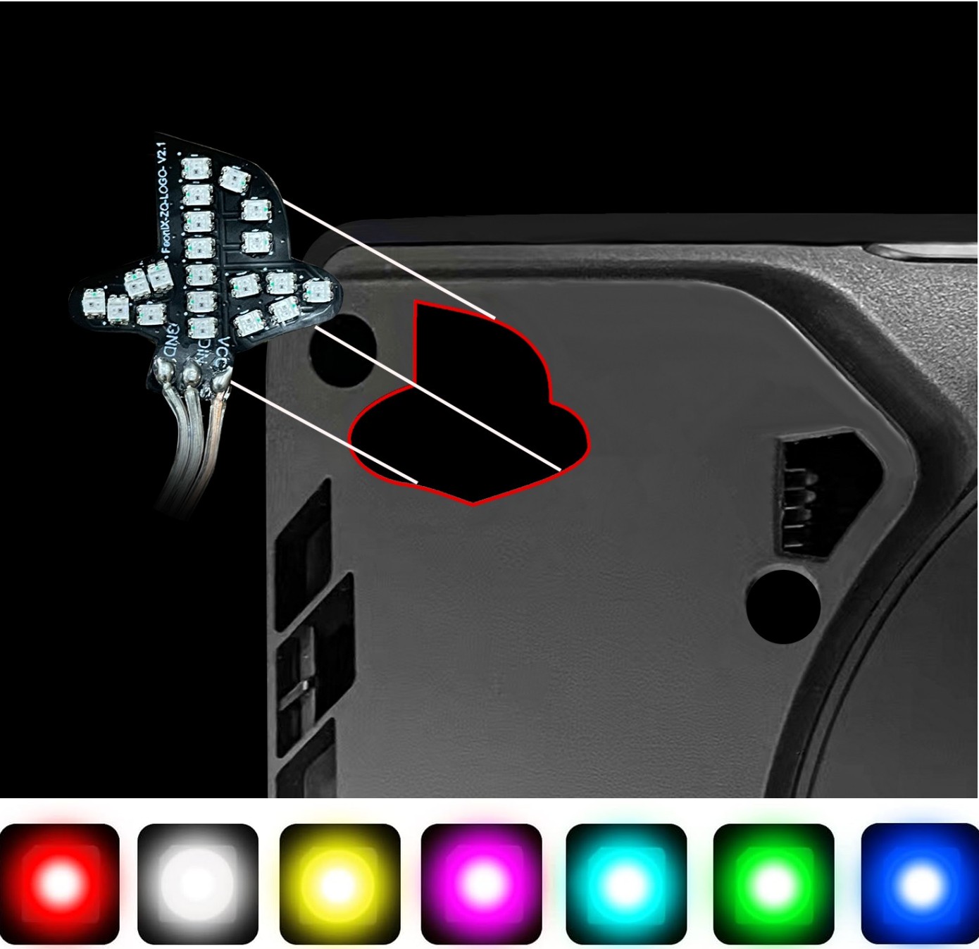 Gaming Console Logo - Światło nastrojowe RGB z synchronizacją z