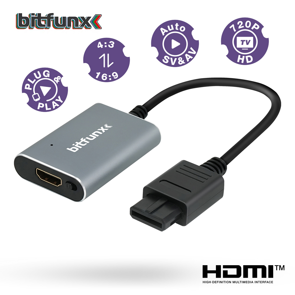 Gaming Console Nintendo - Bitfunx 720P HDMI ™ Adapter S-video