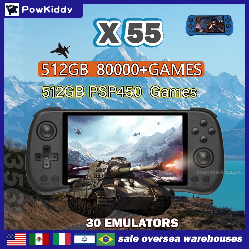 80000 gier 512G POWKIDDY X55 5 – Gaming Console For Sale recenzja i cena