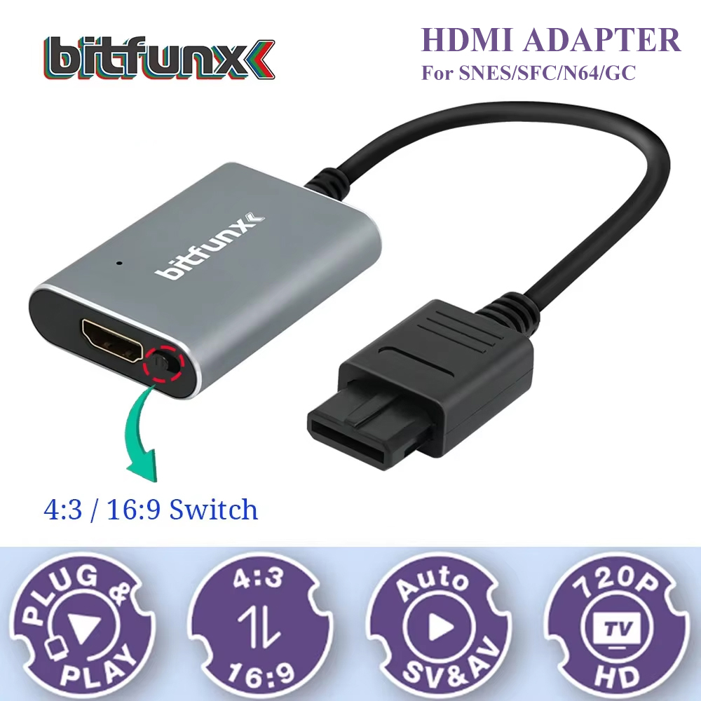 Bitfunx 720P Adapter S-Video / – Gaming Console Retro Handheld recenzja i cena