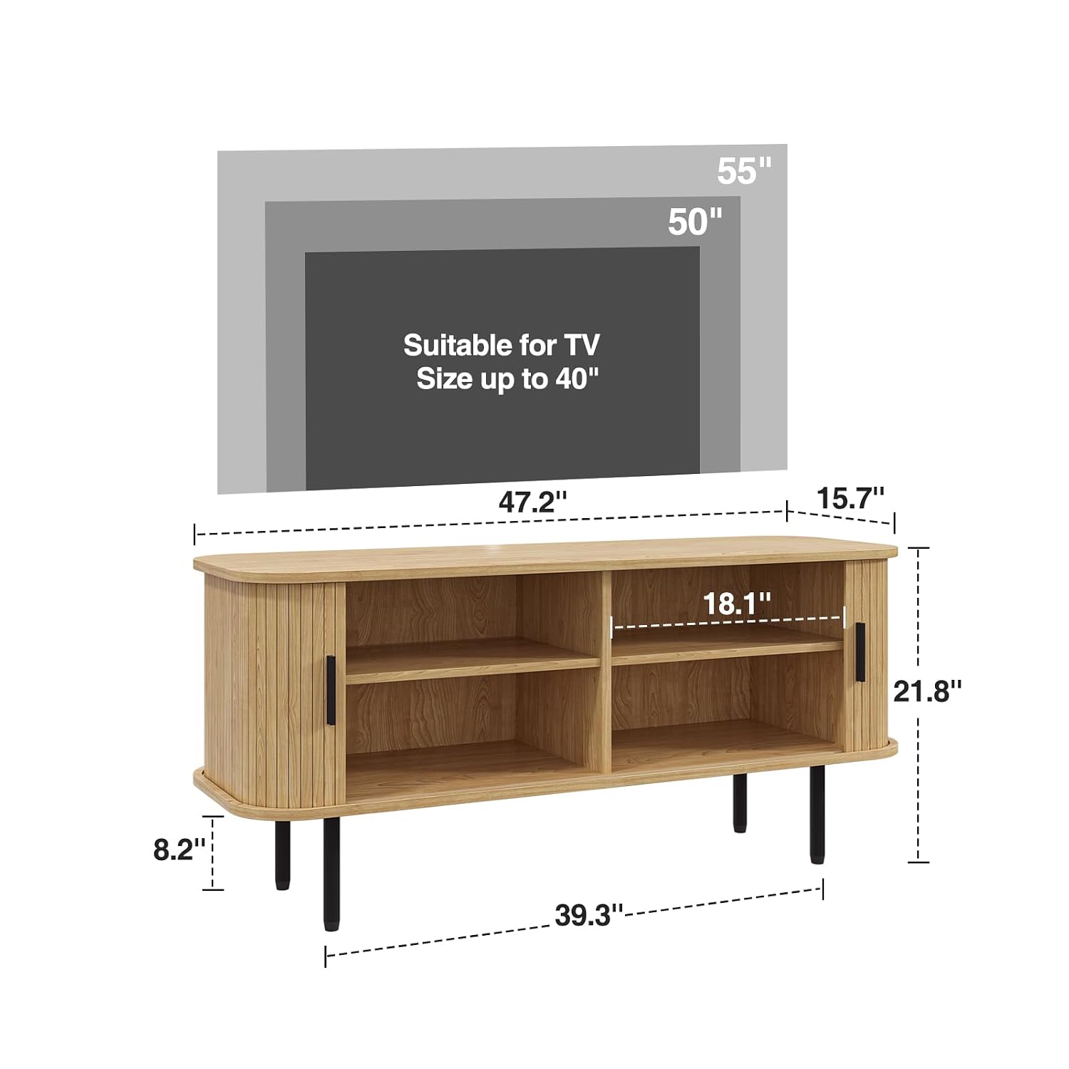 Naturalny szafkowy stolik pod  – Gaming Console Cabinet recenzja i cena