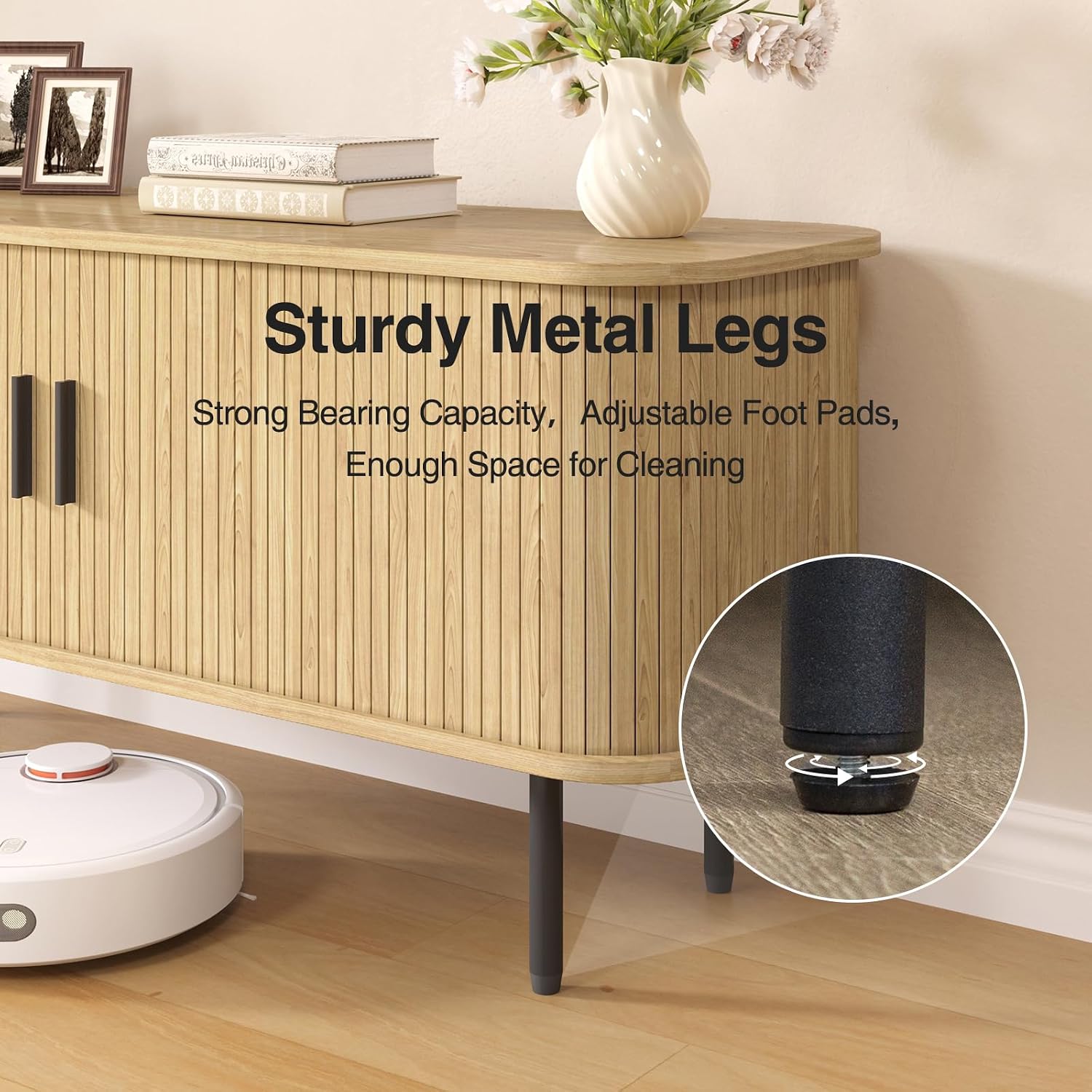 Naturalny szafkowy stolik pod  – Gaming Console Cabinet recenzja i cena
