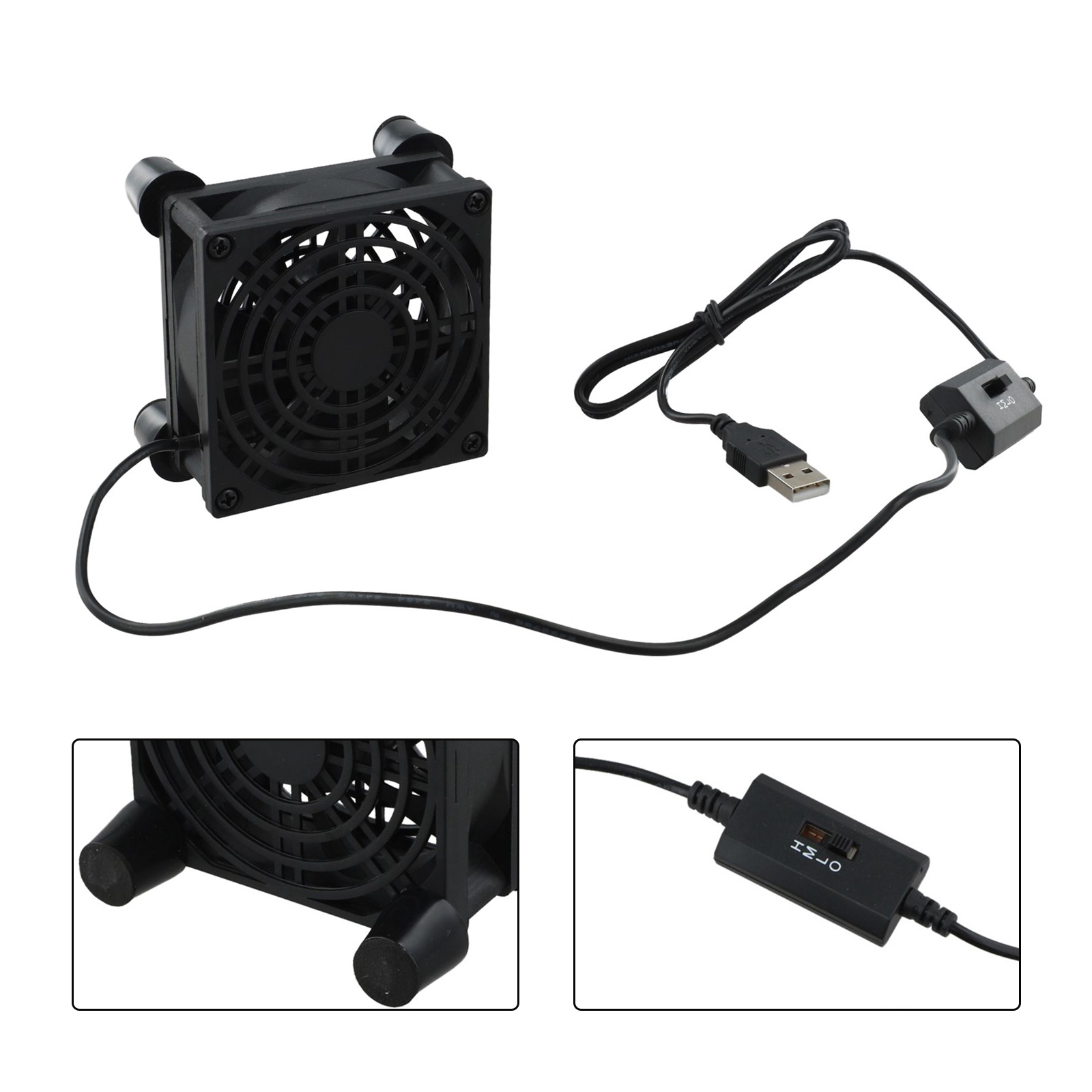 Wentylator chłodzący USB 80mm  – Gaming Console Cabinet recenzja i cena