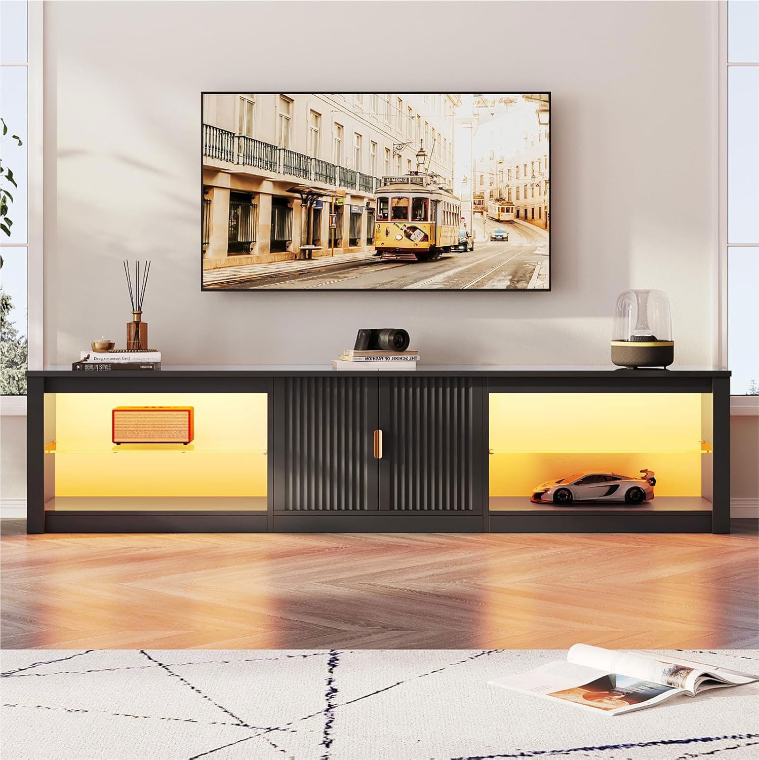 Stojak na telewizor 80 cali do – Gaming Console Cabinet recenzja i cena
