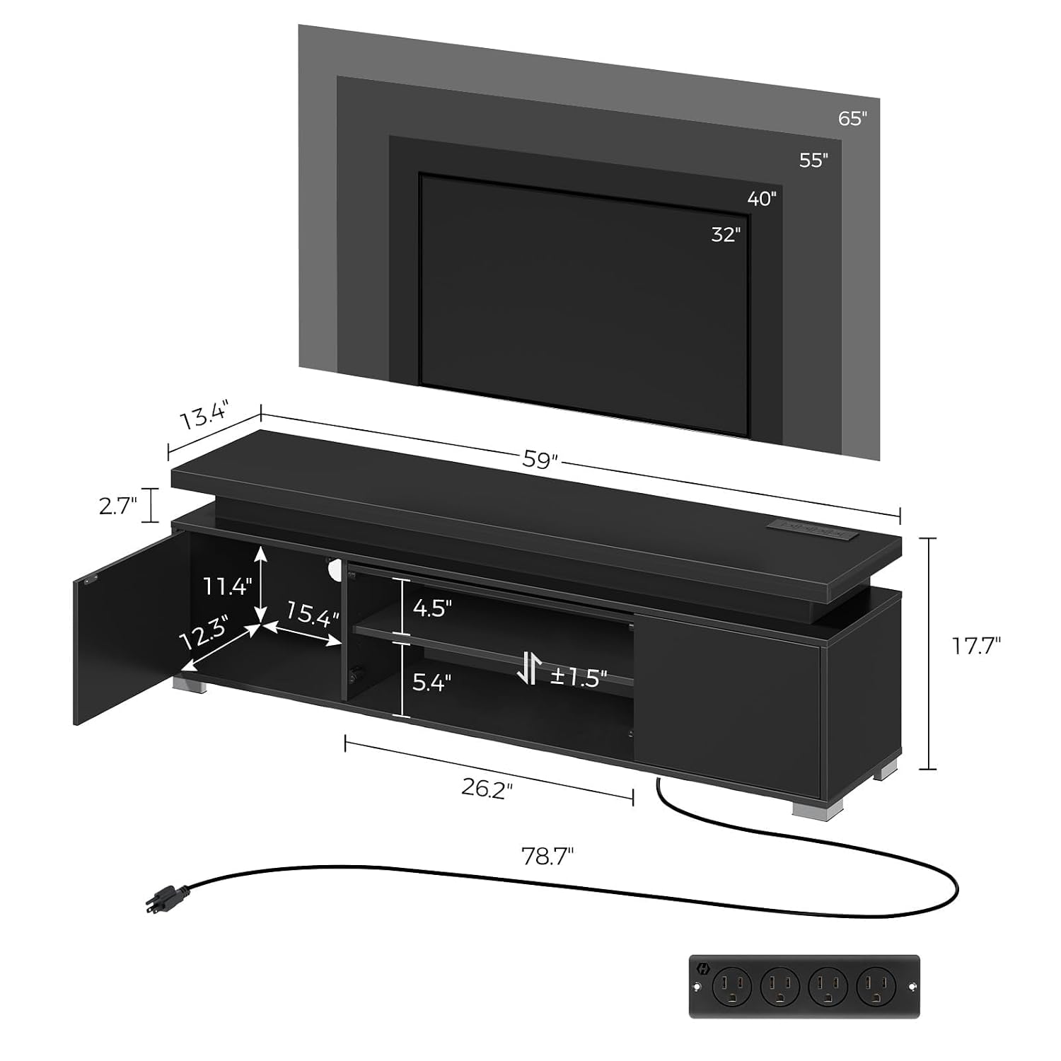 Szafka RTV z gniazdem zasilani – Gaming Console Cabinet recenzja i cena