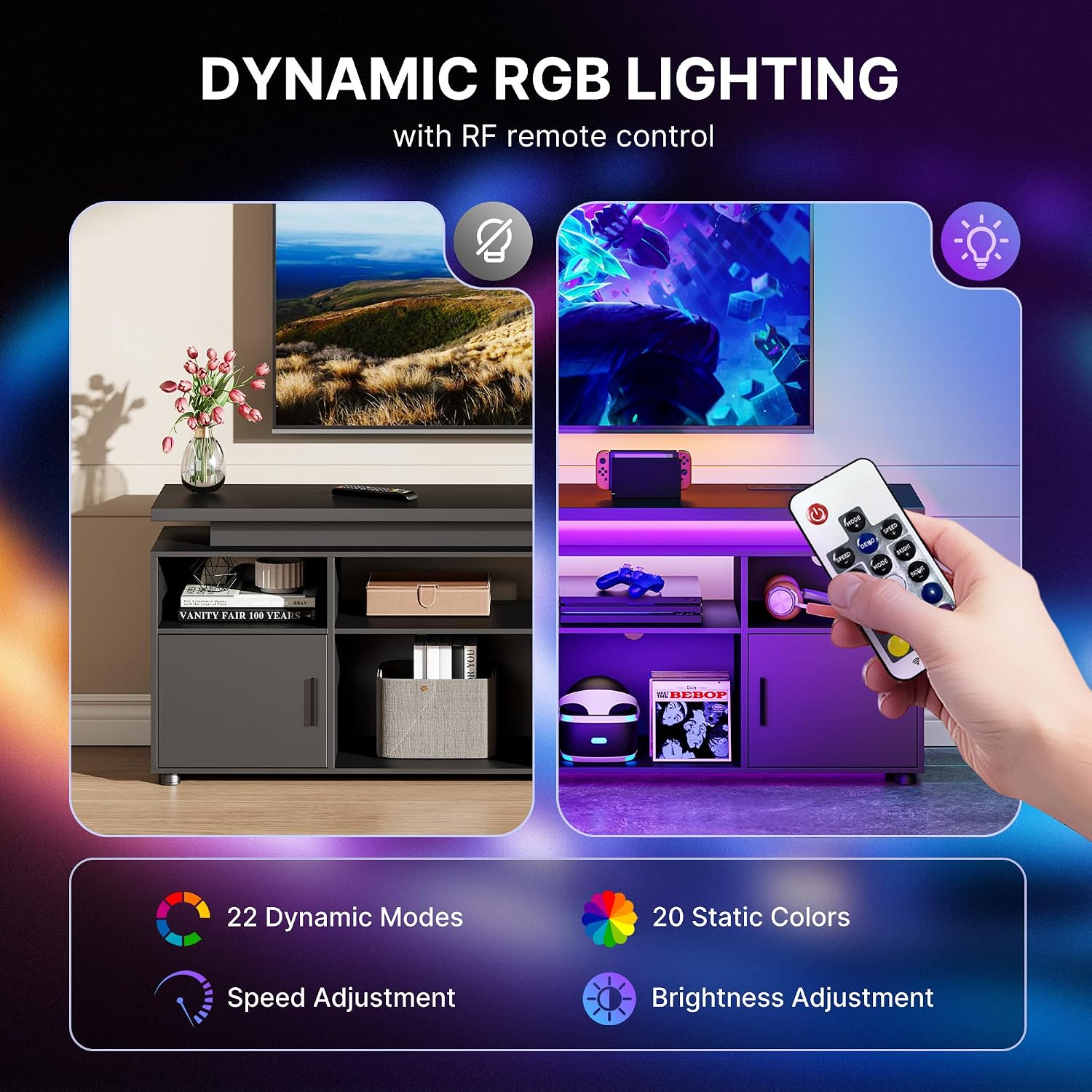 Nowoczesny stolik pod telewizo – Gaming Console Cabinet recenzja i cena